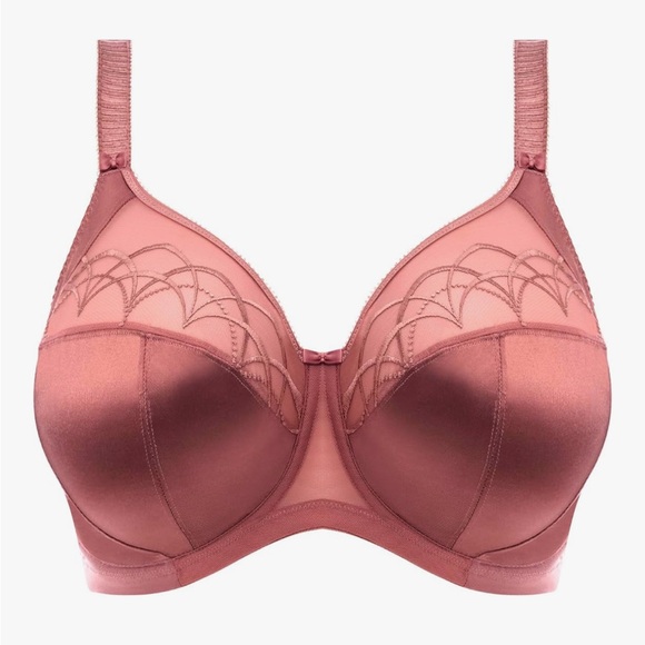 NWT Elomi Cate Full Figure Underwire Lace Cup Bra Adj Straps Rosewood 38DD - Picture 9 of 10